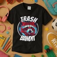 Raccoon Trash Bandit Funny Raccoon Trash Panda Kids T-Shirt thumb 3