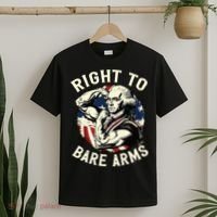 Right To Bare Arms 4th Of July Funny Gym George Washington T-Shirt thumb 2