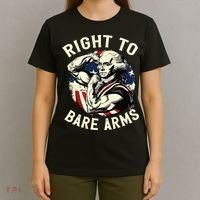 Right To Bare Arms 4th Of July Funny Gym George Washington T-Shirt thumb 4
