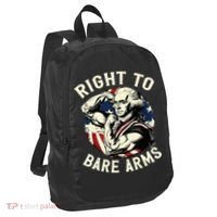 Right To Bare Arms 4th Of July Funny Gym George Washington Port Authority Crush Ripstop Backpack thumb 0
