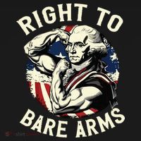 Right To Bare Arms 4th Of July Funny Gym George Washington Women's Hoodie thumb 2