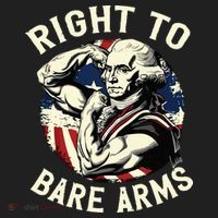 Right To Bare Arms 4th Of July Funny Gym George Washington 24oz Duet Stainless Steel Tumbler thumb 2