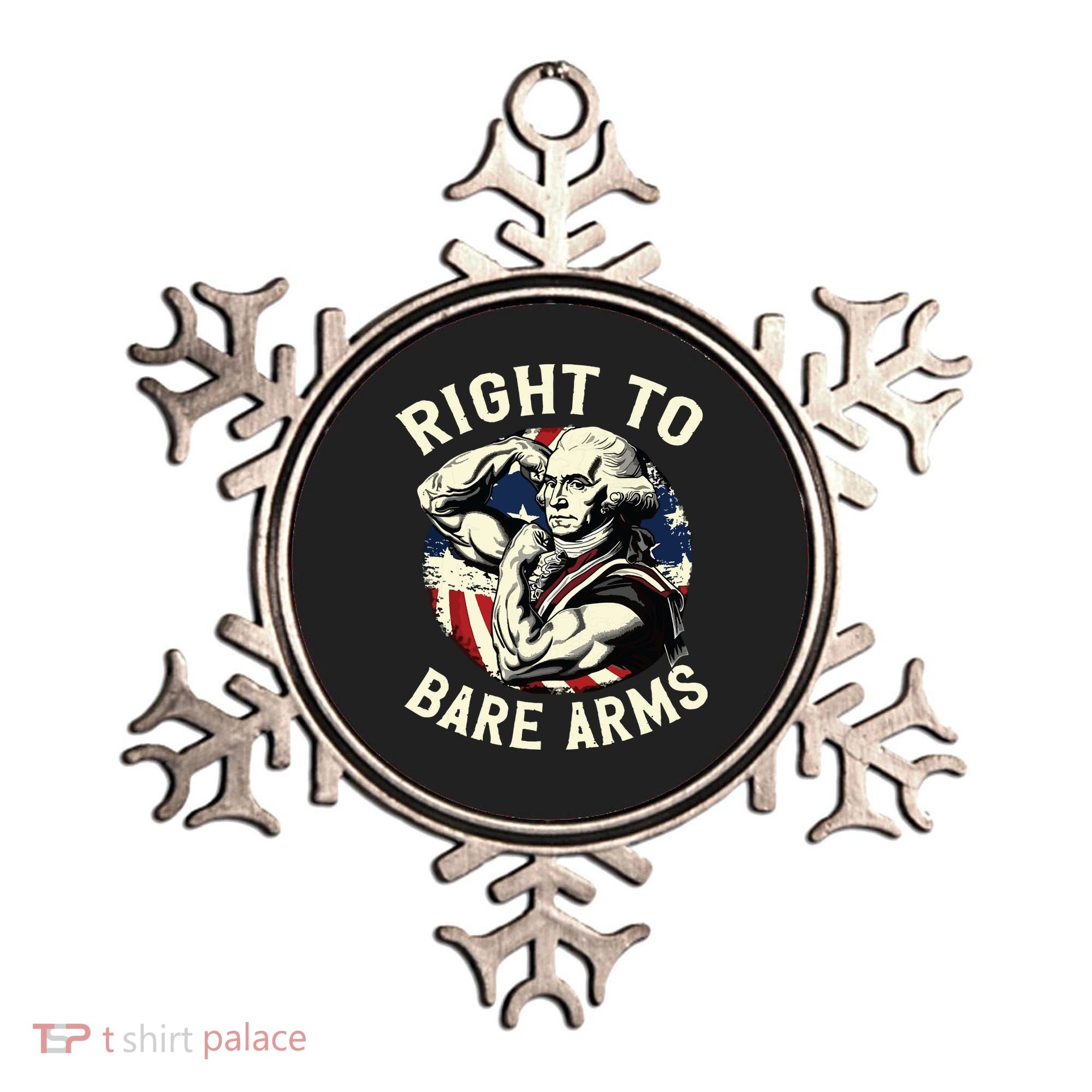 Right To Bare Arms 4th Of July Funny Gym George Washington Ornament