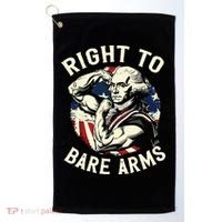 Right To Bare Arms 4th Of July Funny Gym George Washington Golf Towel thumb 0