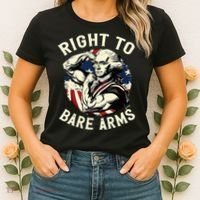 Right To Bare Arms 4th Of July Funny Gym George Washington Women's T-Shirt thumb 2