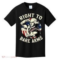 Right To Bare Arms 4th Of July Funny Gym George Washington Kids T-Shirt thumb 0