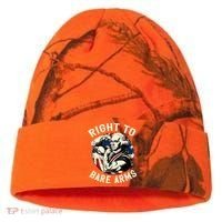 Right To Bare Arms 4th Of July Funny Gym George Washington Kati Licensed 12" Camo Cuffed Beanie thumb 0