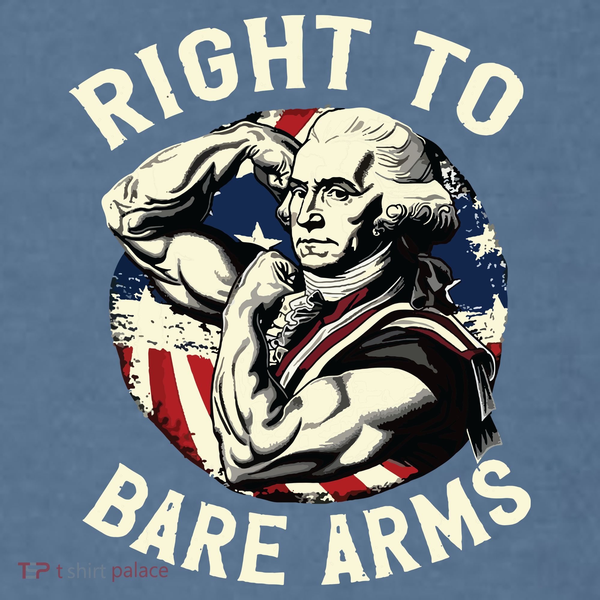 Right To Bare Arms 4th Of July Funny Gym George Washington Comfort Colors Garment-Dyed Hooded Sweatshirt