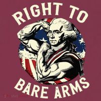 Right To Bare Arms 4th Of July Funny Gym George Washington 16oz Travel Tumbler thumb 2