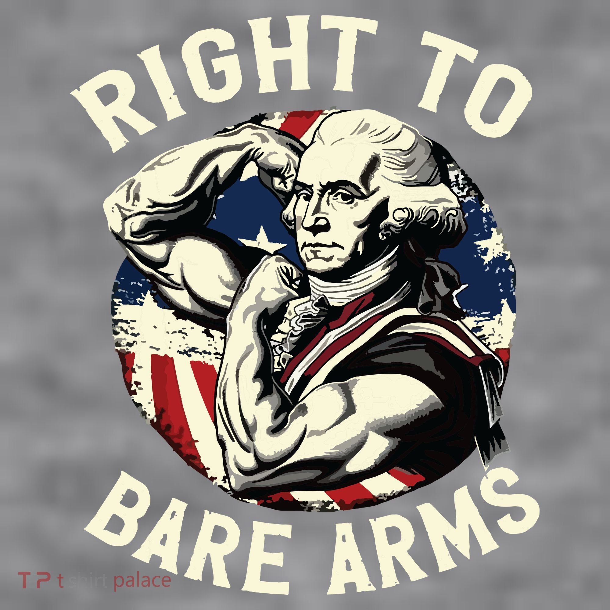 Right To Bare Arms 4th Of July Funny Gym George Washington Women's Racerback Cropped Tank