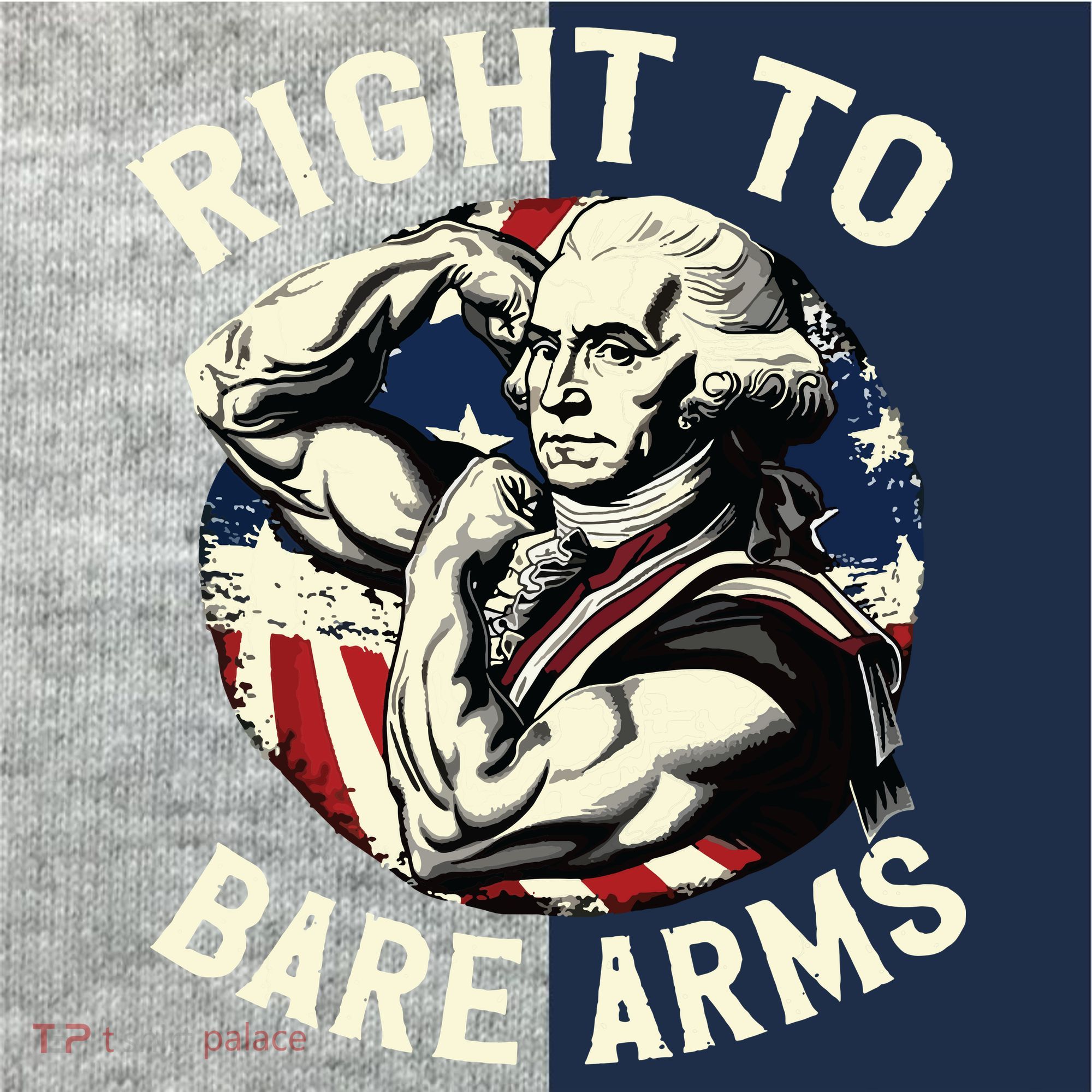 Right To Bare Arms 4th Of July Funny Gym George Washington Kids Colorblock Raglan Jersey