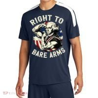 Right To Bare Arms 4th Of July Funny Gym George Washington Sport-Tek Competitor United Soccer Jersey thumb 0