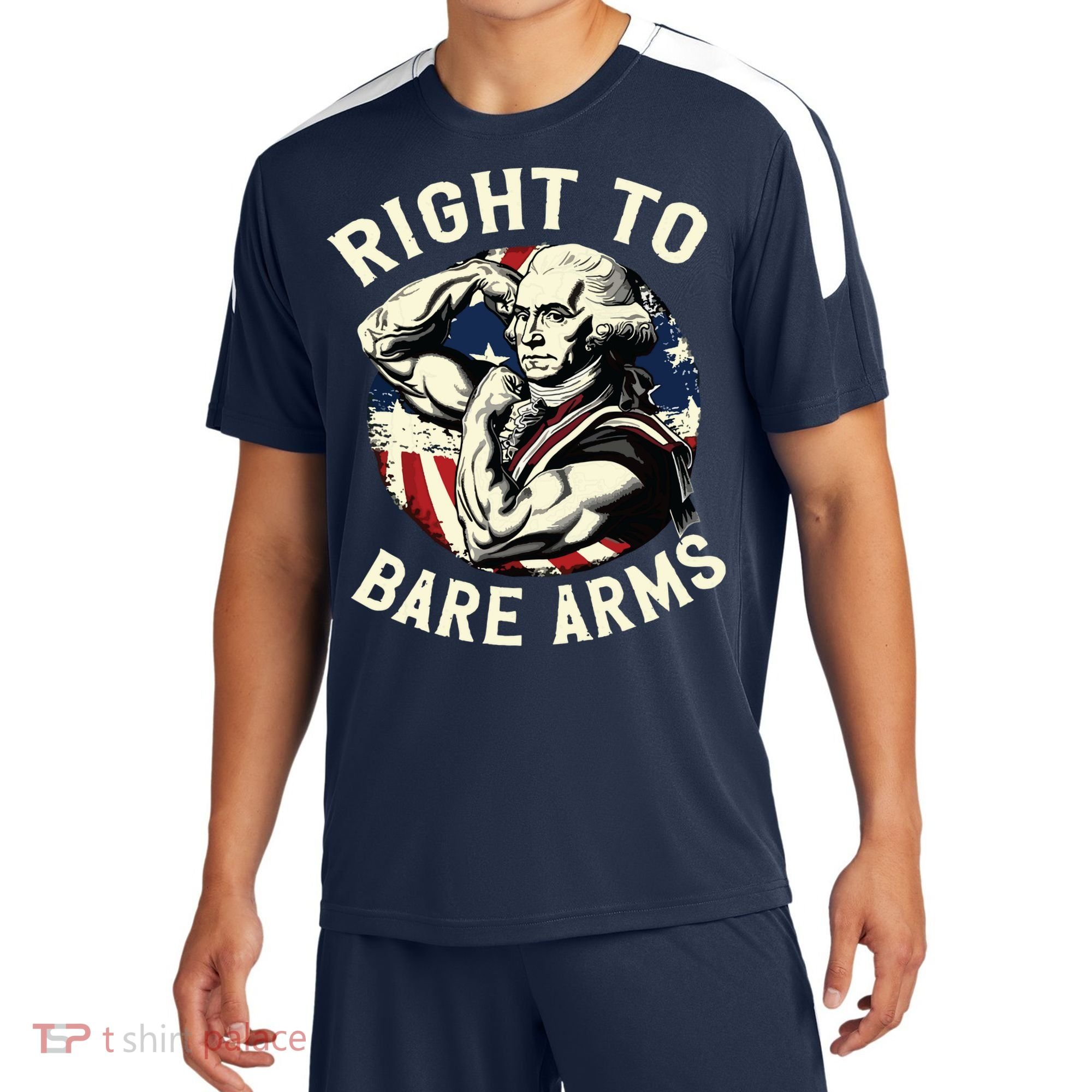 Right To Bare Arms 4th Of July Funny Gym George Washington Sport-Tek Competitor United Soccer Jersey