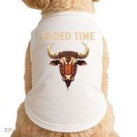 Rodeo Time Bull Riding Cowboy Bull Rider Doggie Tank thumb 0
