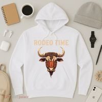 Rodeo Time Bull Riding Cowboy Bull Rider Hoodie thumb 3