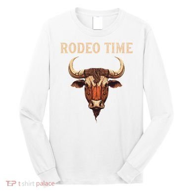 Rodeo Time Bull Riding Cowboy Bull Rider Long Sleeve Shirt
