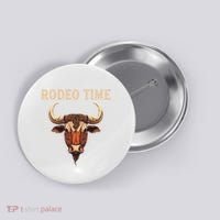 Rodeo Time Bull Riding Cowboy Bull Rider Button thumb 0