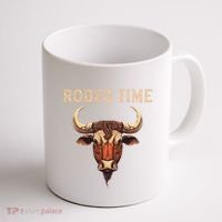 Rodeo Time Bull Riding Cowboy Bull Rider Coffee Mug thumb 1