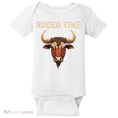 Rodeo Time Bull Riding Cowboy Bull Rider Baby Bodysuit
