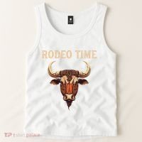 Rodeo Time Bull Riding Cowboy Bull Rider Tank Top thumb 2