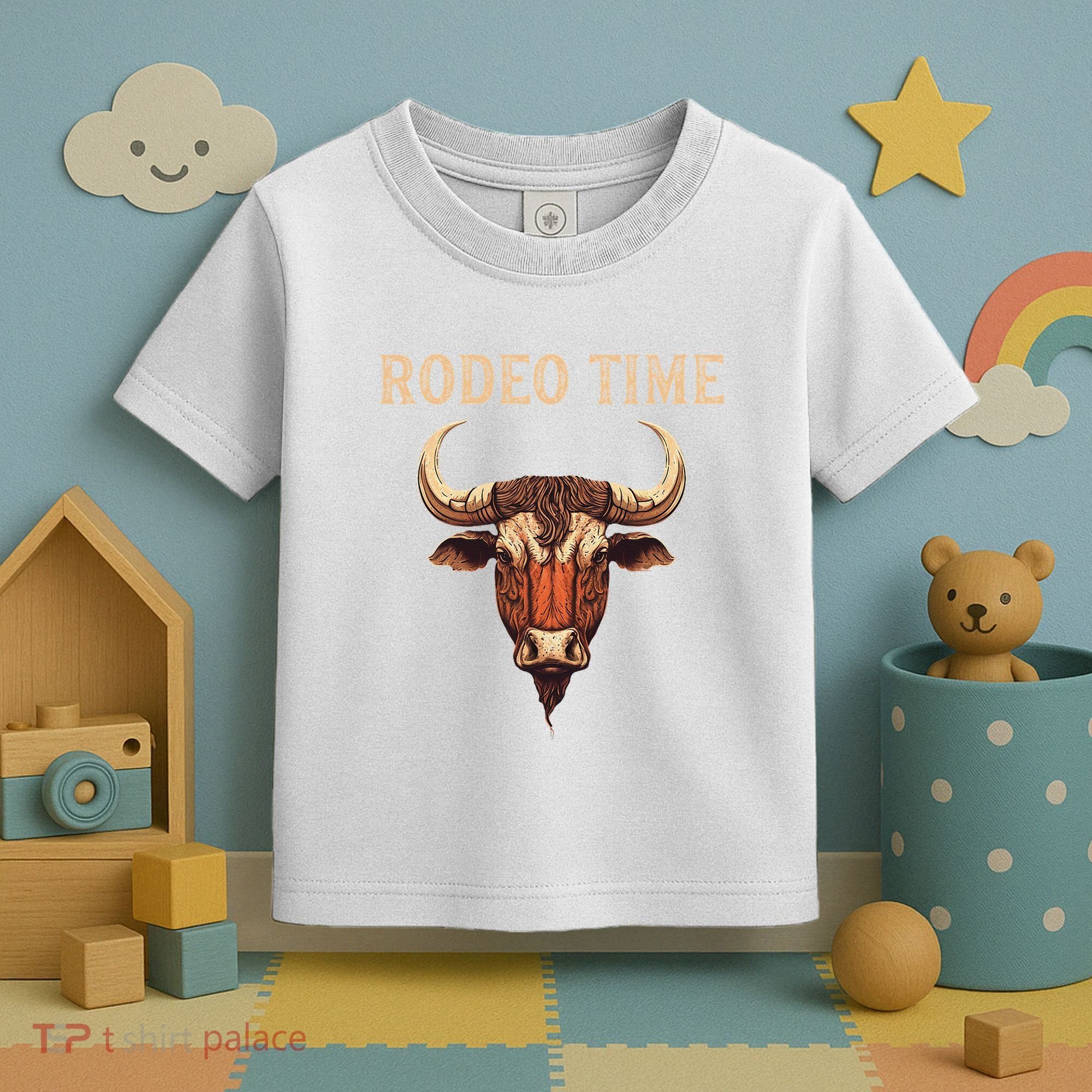 Rodeo Time Bull Riding Cowboy Bull Rider Toddler T-Shirt