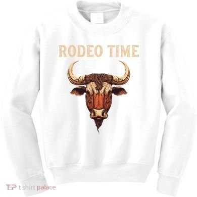 Rodeo Time Bull Riding Cowboy Bull Rider Kids Sweatshirt