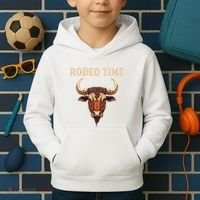 Rodeo Time Bull Riding Cowboy Bull Rider Kids Hoodie thumb 2