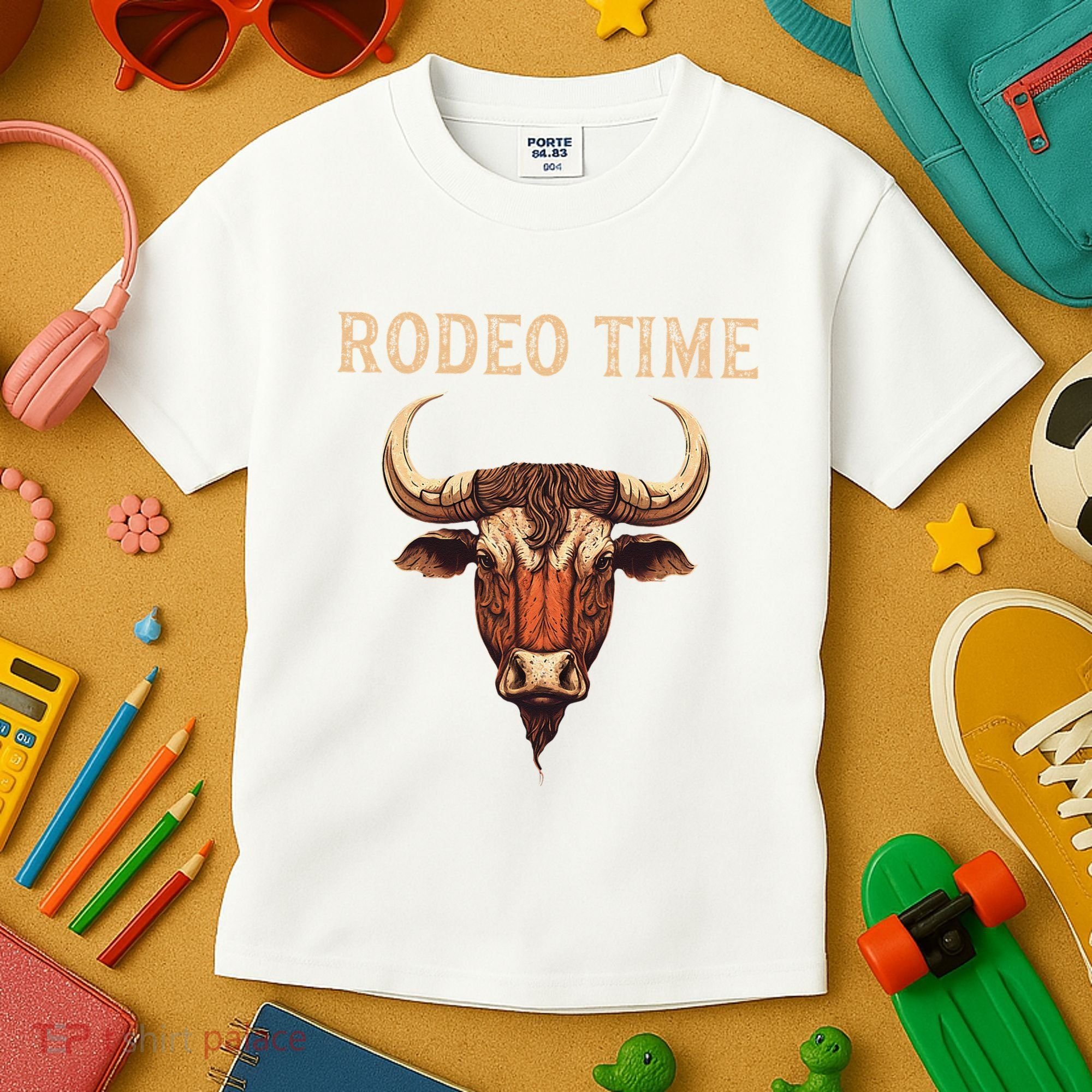 Rodeo Time Bull Riding Cowboy Bull Rider Kids T-Shirt