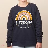 Reading Teacher Back School Special Literacy Coach Squad Women's Sweatshirt thumb 0