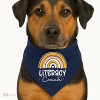 Reading Teacher Back School Special Literacy Coach Squad USA-Made Doggie Bandana thumb 1
