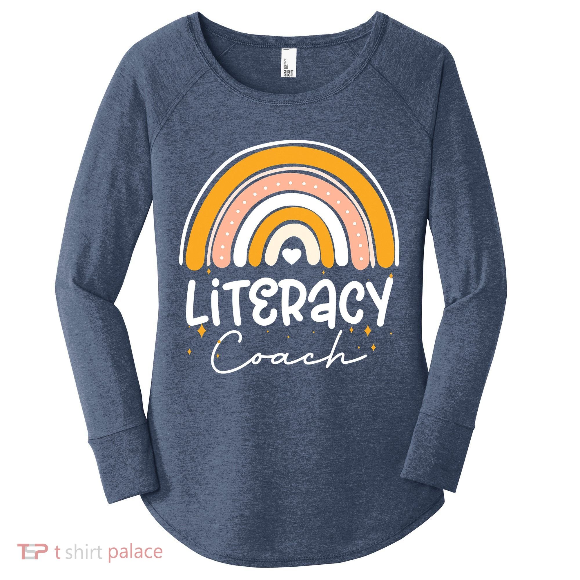 Reading Teacher Back School Special Literacy Coach Squad Women's Perfect Tri Tunic Long Sleeve Shirt