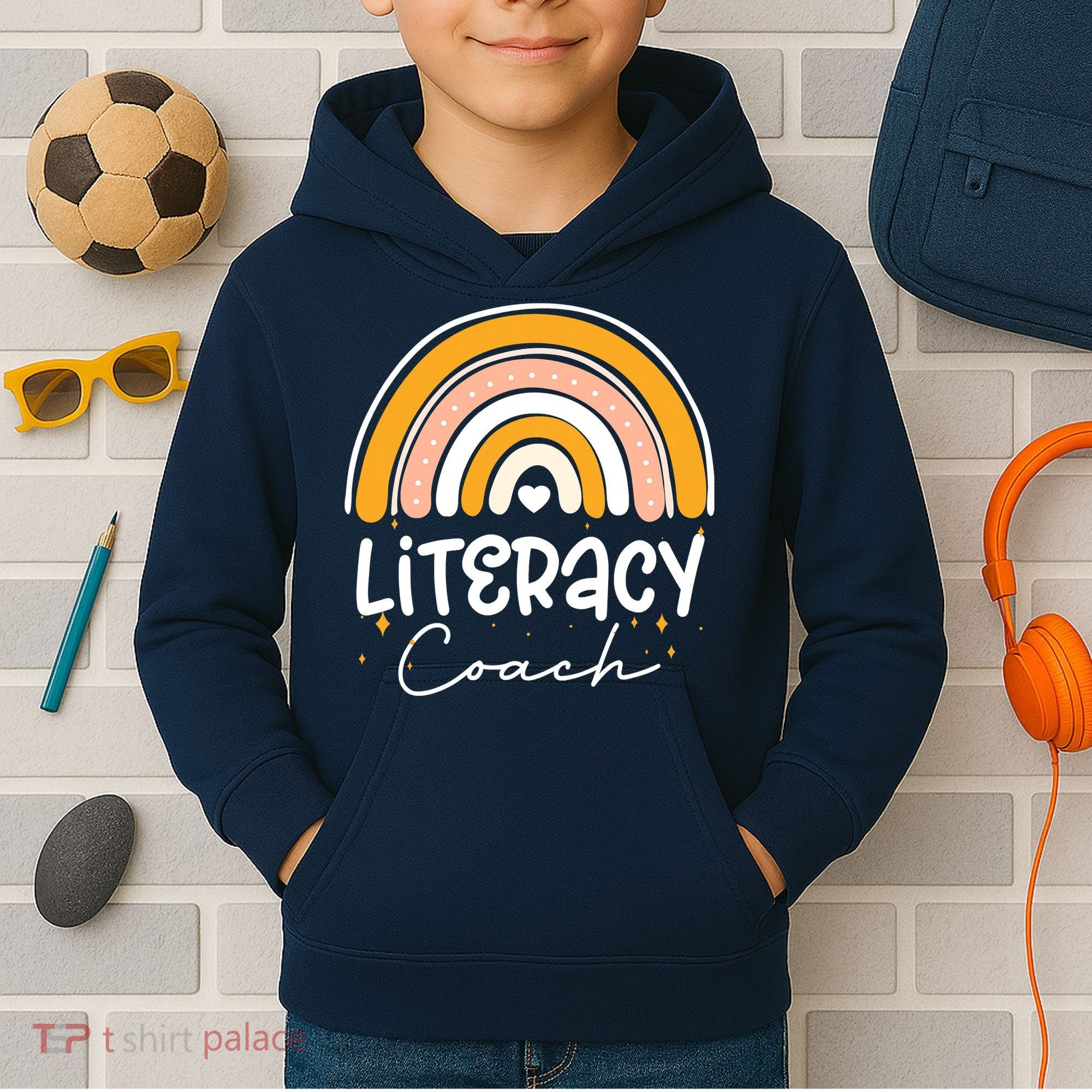Reading Teacher Back School Special Literacy Coach Squad Kids Hoodie