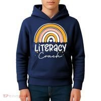 Reading Teacher Back School Special Literacy Coach Squad Kids Hoodie thumb 4