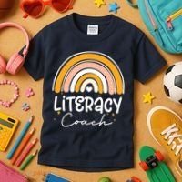 Reading Teacher Back School Special Literacy Coach Squad Kids T-Shirt thumb 3