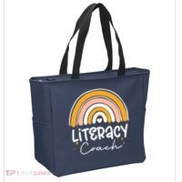 Reading Teacher Back School Special Literacy Coach Squad Tote Bag thumb 2