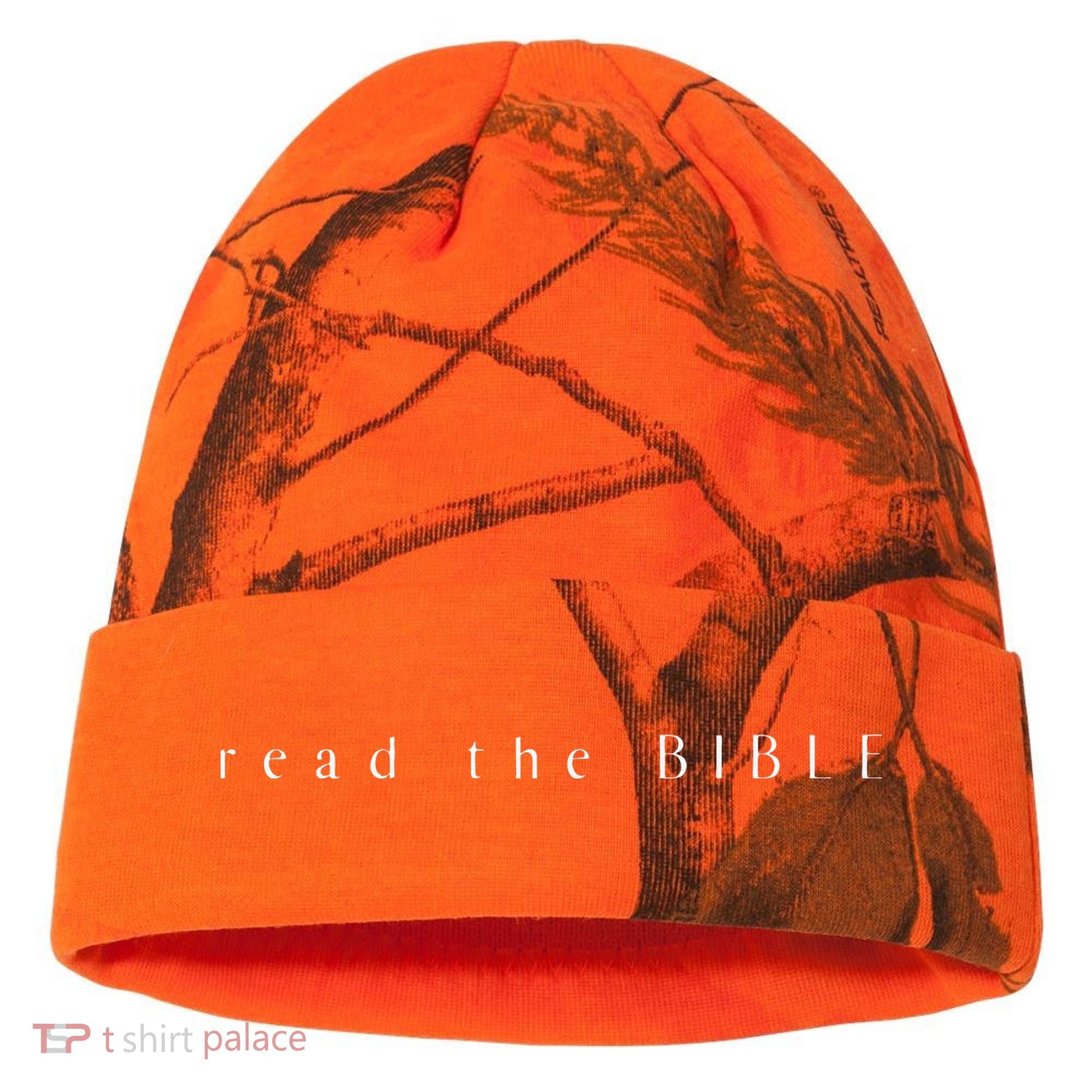 Read The BIBLE By 2415 Kati Licensed 12" Camo Cuffed Beanie