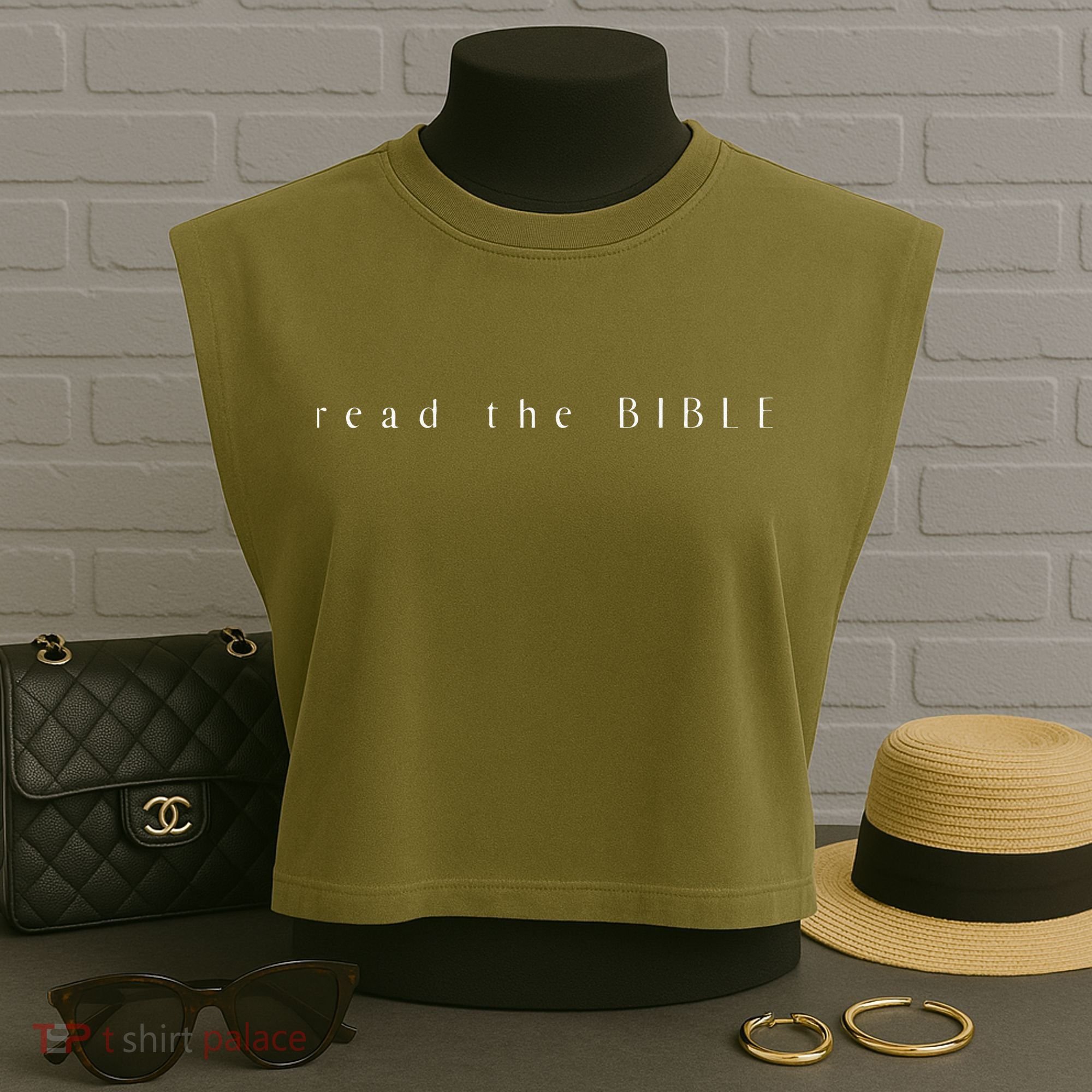 Read The BIBLE By 2415 Garment-Dyed Women's Muscle Tee