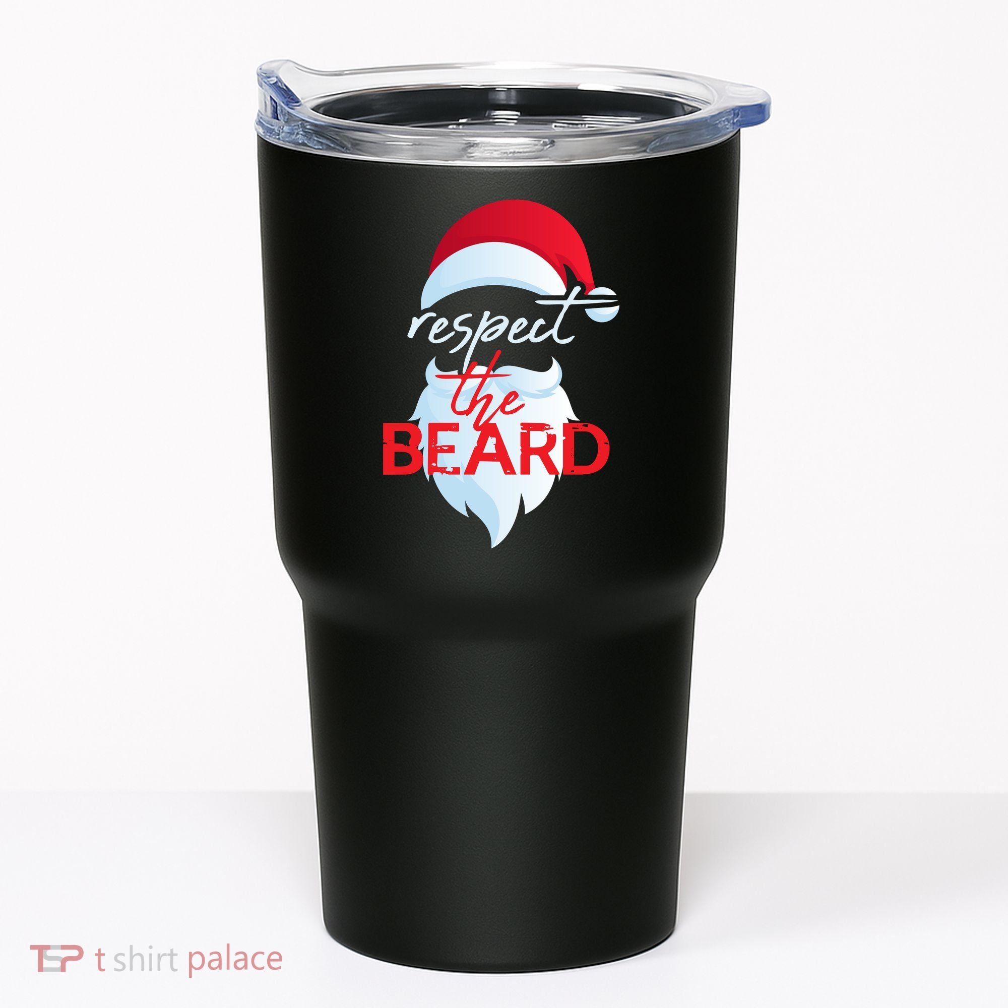 Respect The Beard Santa Claus Funny Christmas Tumbler