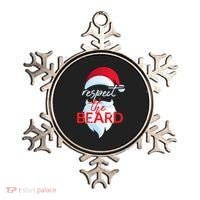 Respect The Beard Santa Claus Funny Christmas Ornament thumb 0