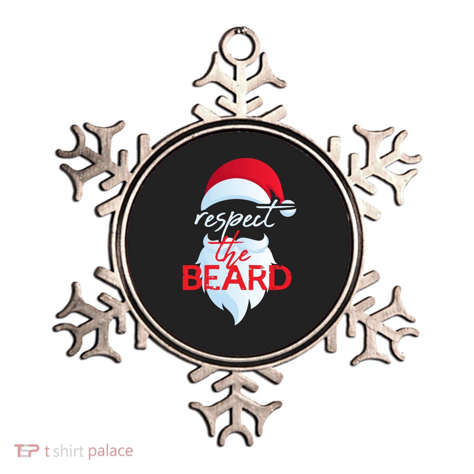 Respect The Beard Santa Claus Funny Christmas Ornament