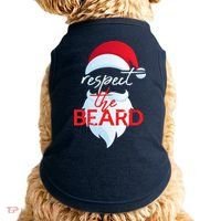 Respect The Beard Santa Claus Funny Christmas Doggie Tank thumb 0