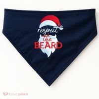 Respect The Beard Santa Claus Funny Christmas USA-Made Doggie Bandana thumb 0