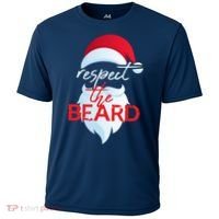 Respect The Beard Santa Claus Funny Christmas Cooling Performance Crew T-Shirt thumb 0