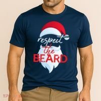 Respect The Beard Santa Claus Funny Christmas Cooling Performance Crew T-Shirt thumb 2
