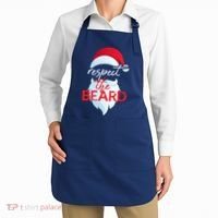 Respect The Beard Santa Claus Funny Christmas Apron thumb 2