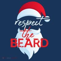 Respect The Beard Santa Claus Funny Christmas Coaster thumb 2