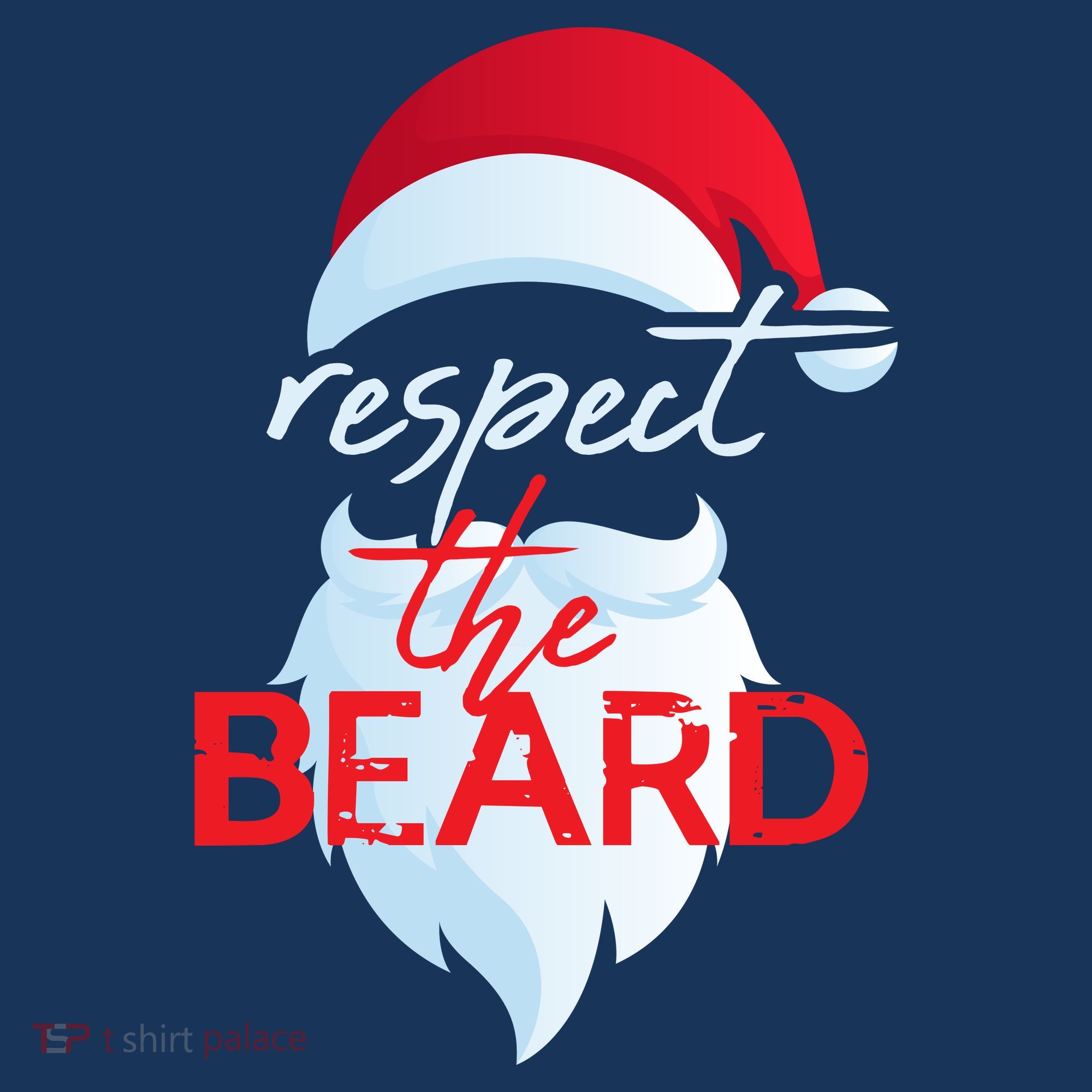 Respect The Beard Santa Claus Funny Christmas Coaster