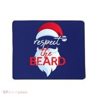 Respect The Beard Santa Claus Funny Christmas Mousepad thumb 0