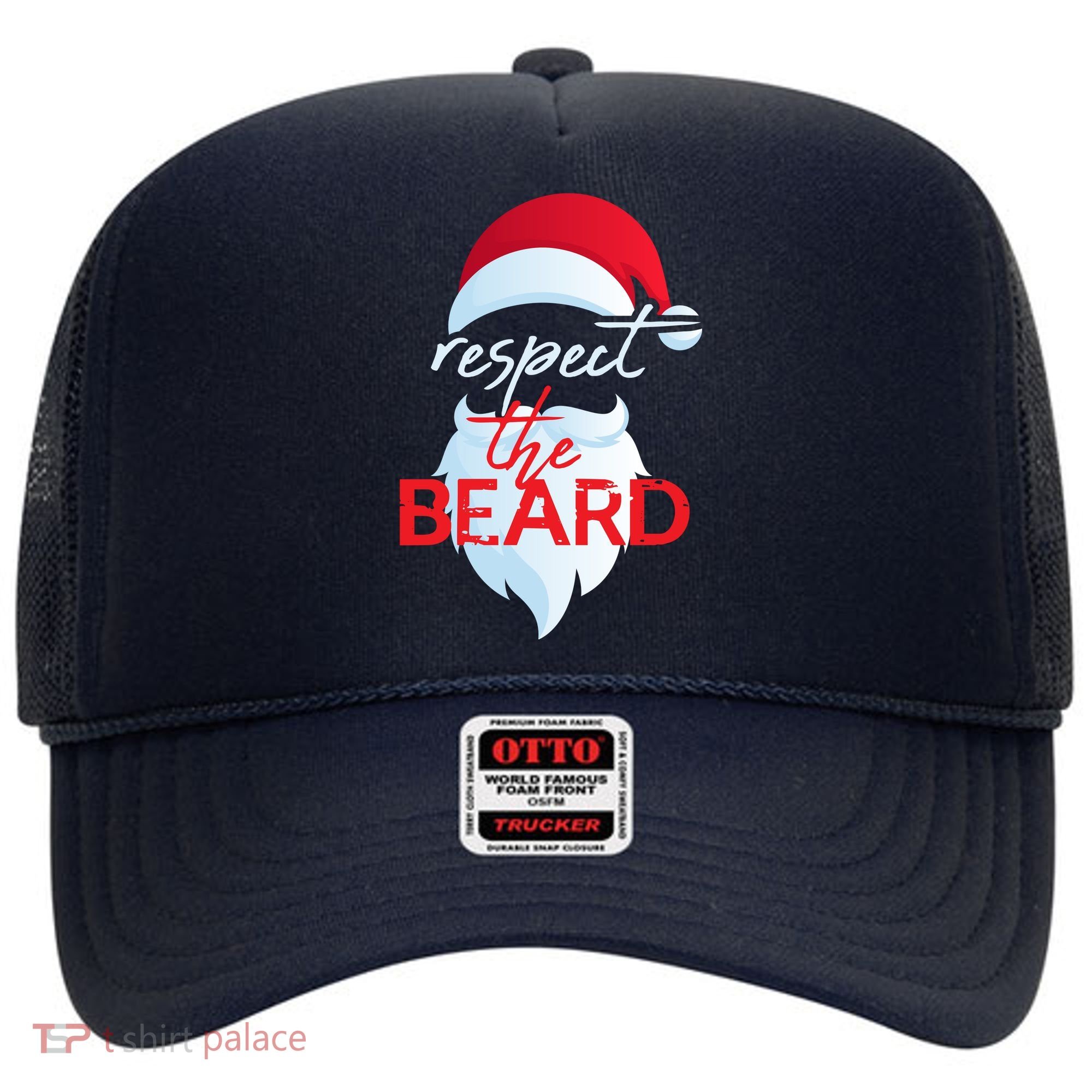 Respect The Beard Santa Claus Funny Christmas Hat