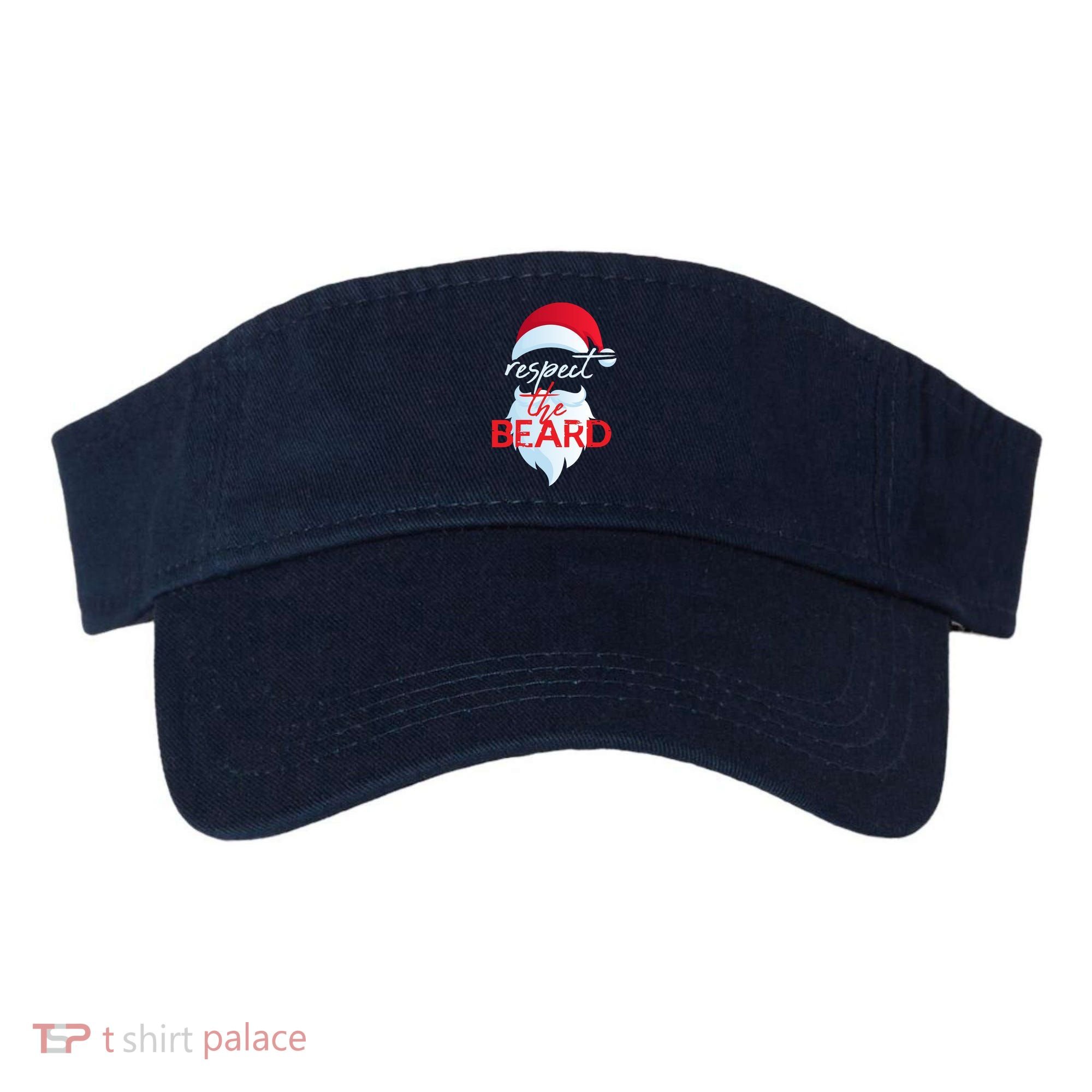Respect The Beard Santa Claus Funny Christmas Visor